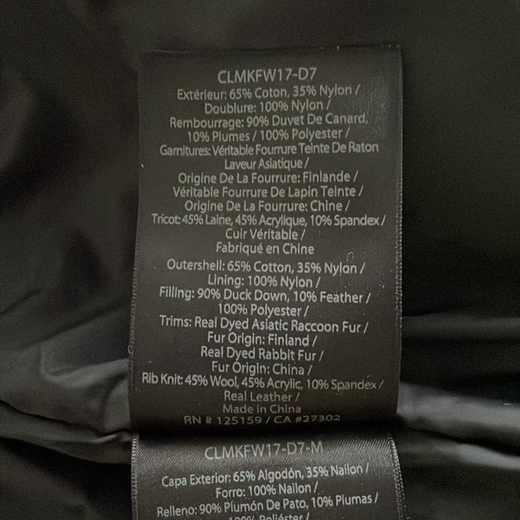 Mackage Down Coat Fur Lined Hood - Size XS - Picture 7 of 9